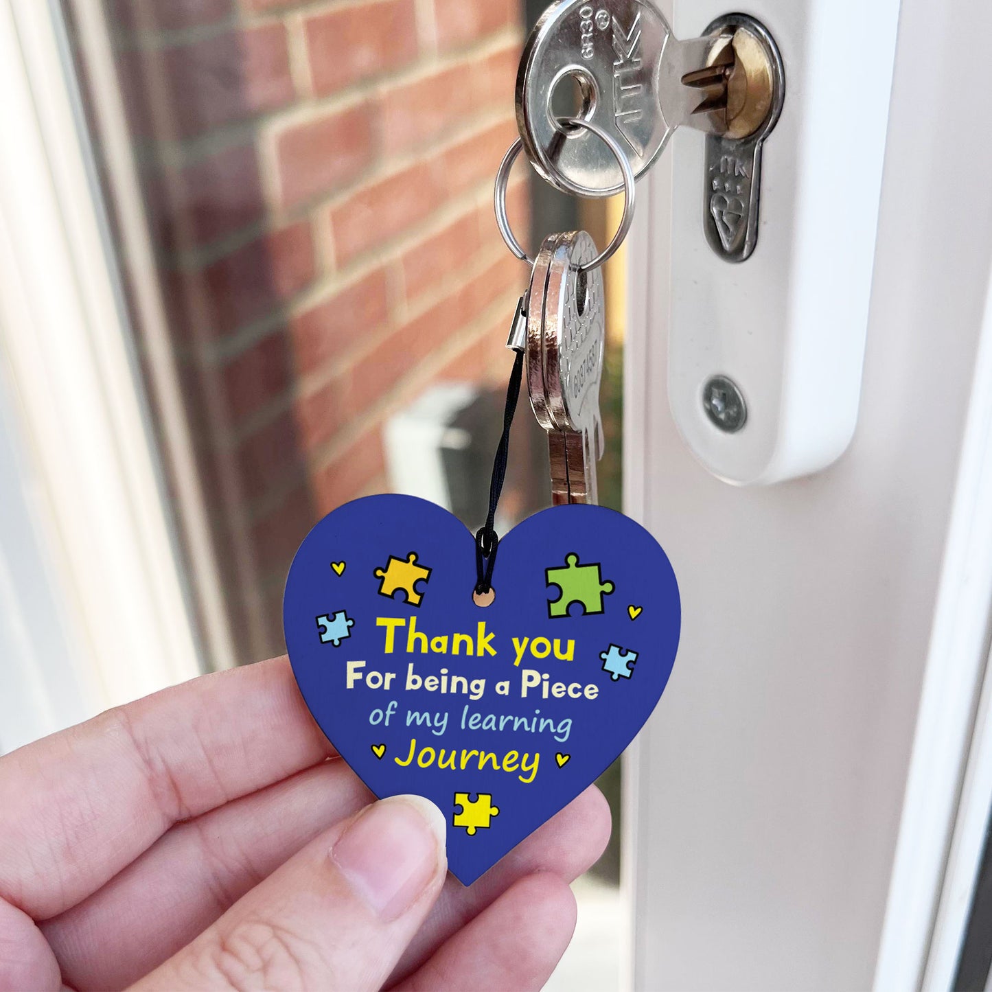 Thank You For Being A Piece In My Learning Journey Wood Keyring
