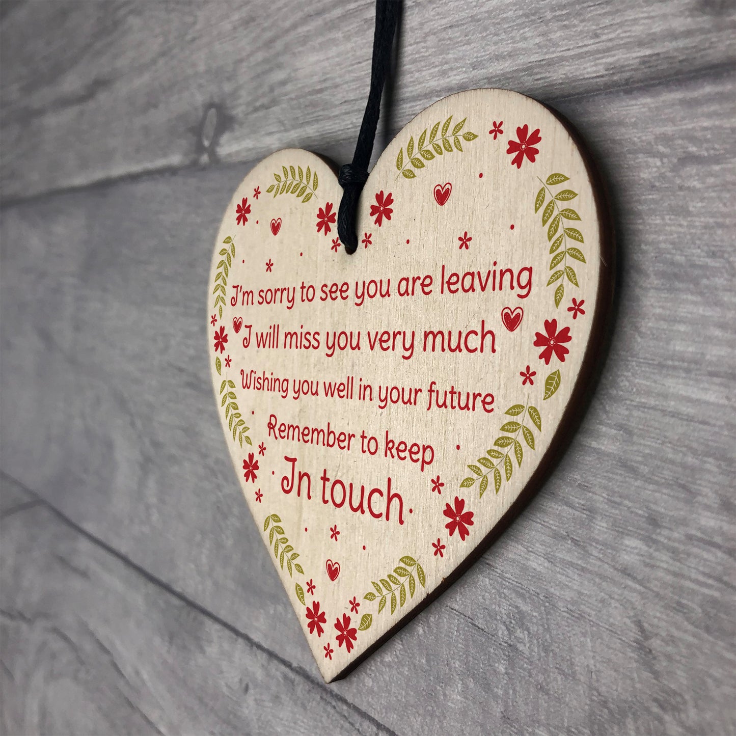 Colleague Leaving Gift New Job Gift Wood Heart Co Worker Gift