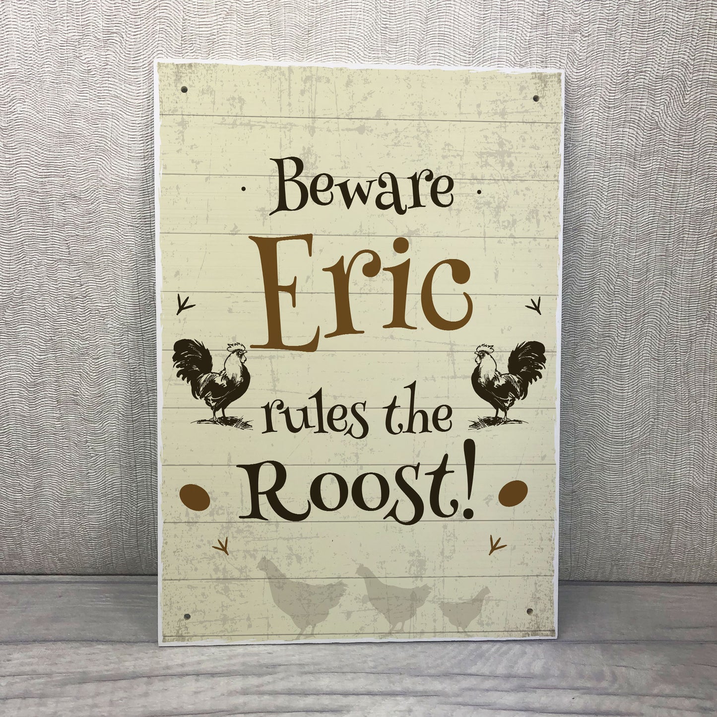 Chicken Coop Sign Personalised Outdoor Garden Plaque Wall Sign