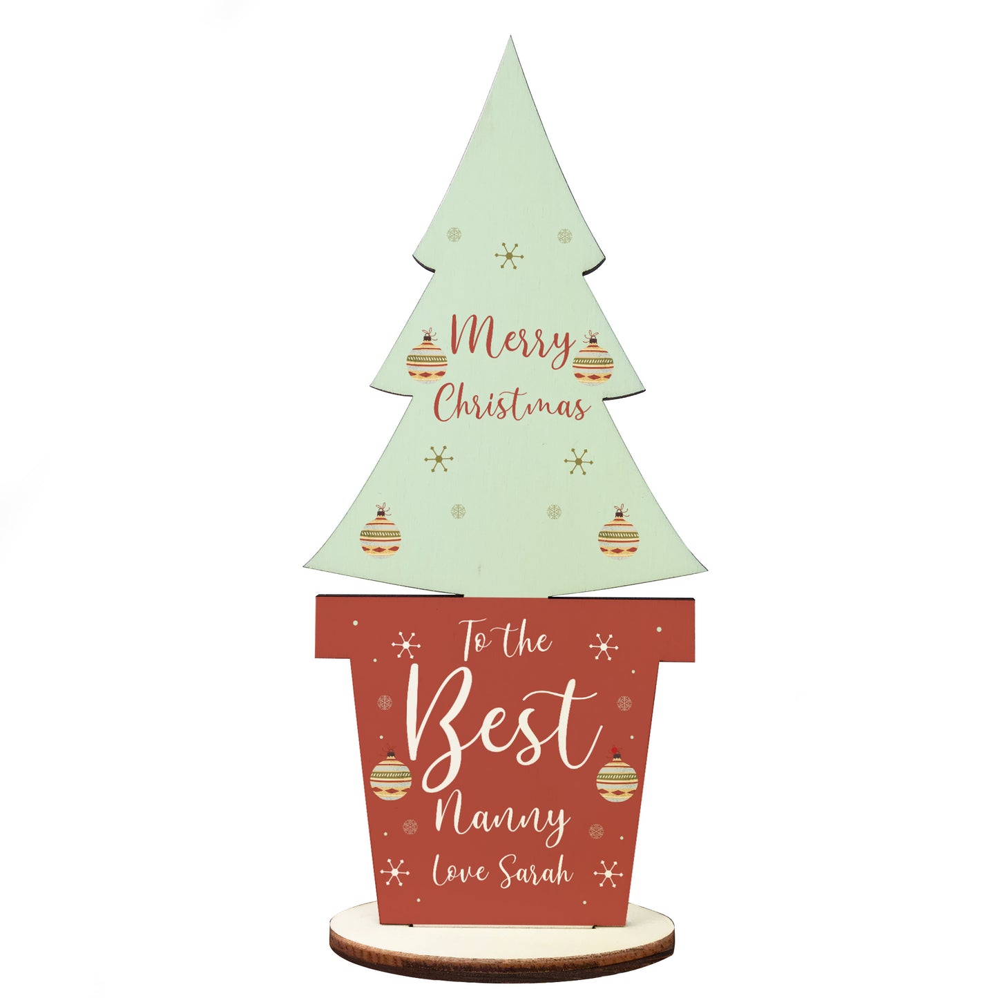 Christmas Gift For Nanny Wood Standing Christmas Tree Gift