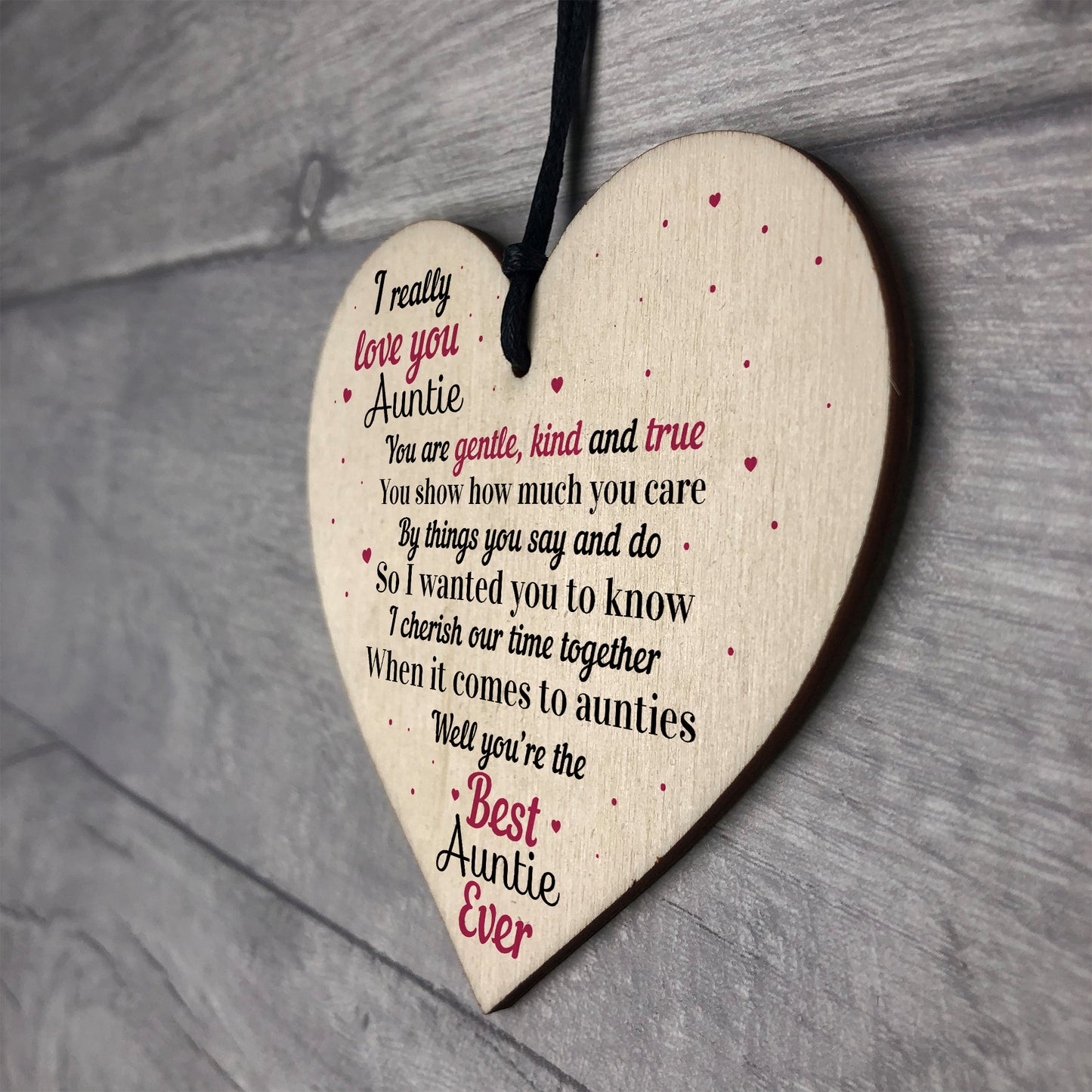 I Love You Auntie Heart Family Keepsakes Birthday Aunty Aunt Mum