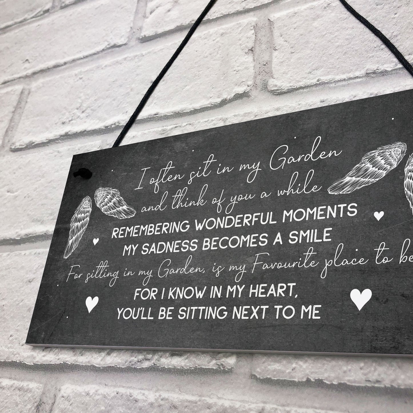 Garden Plaque Hanging Shed Sign Mum Nan Grandad Memorial Family