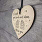 Best Friend Gift Wood Heart Miss You Best Friend Birthday Xmas
