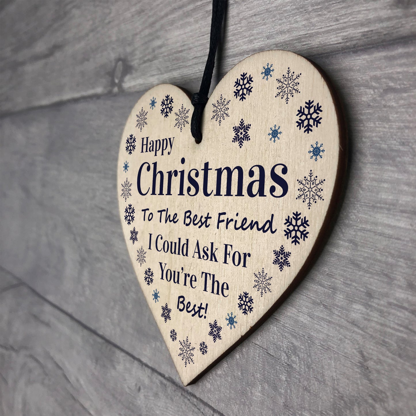 Best Friend Christmas Gifts Wood Heart Gift For Friend Keepsake