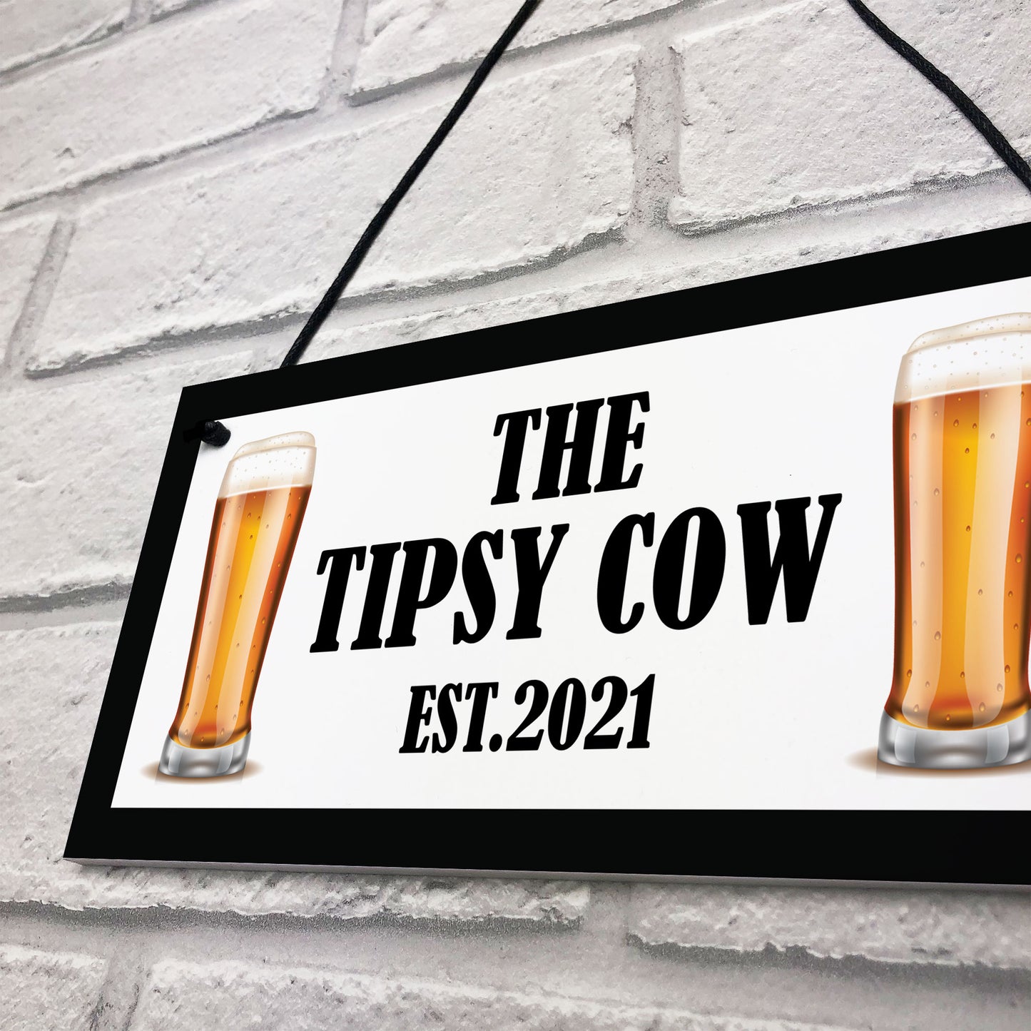 Quirky Funny Home Bar Sign Personalised Man Cave Garage Pub