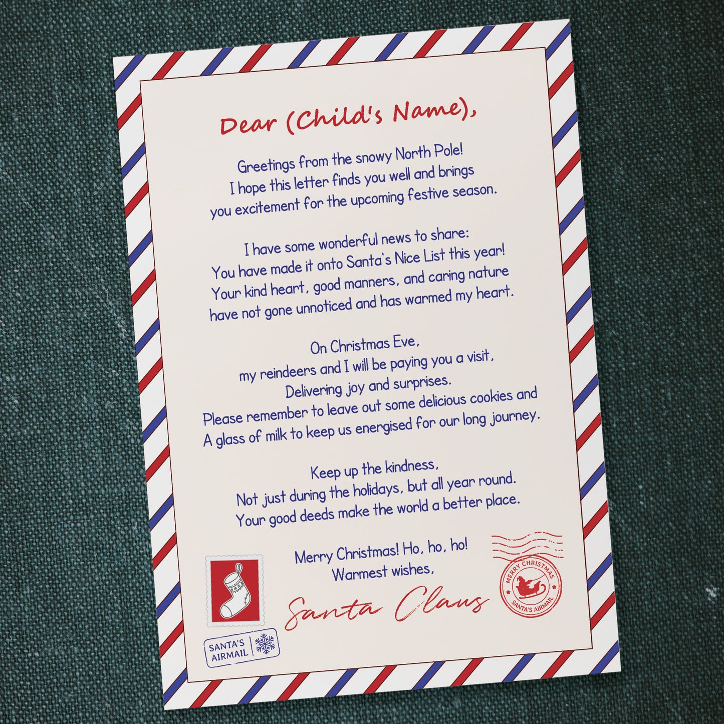 Personalised Letter from Santa Father Christmas Daughter Gift