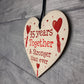 35th Anniversary Gift Wood Heart Perfect Gift For Husband Wife