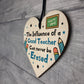 Gift For Teacher Plaque Thank You Gifts Wood Heart Leaving Gift