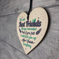 Best Friend Wood Heart Sign Christmas Gift For Friend Keepsake