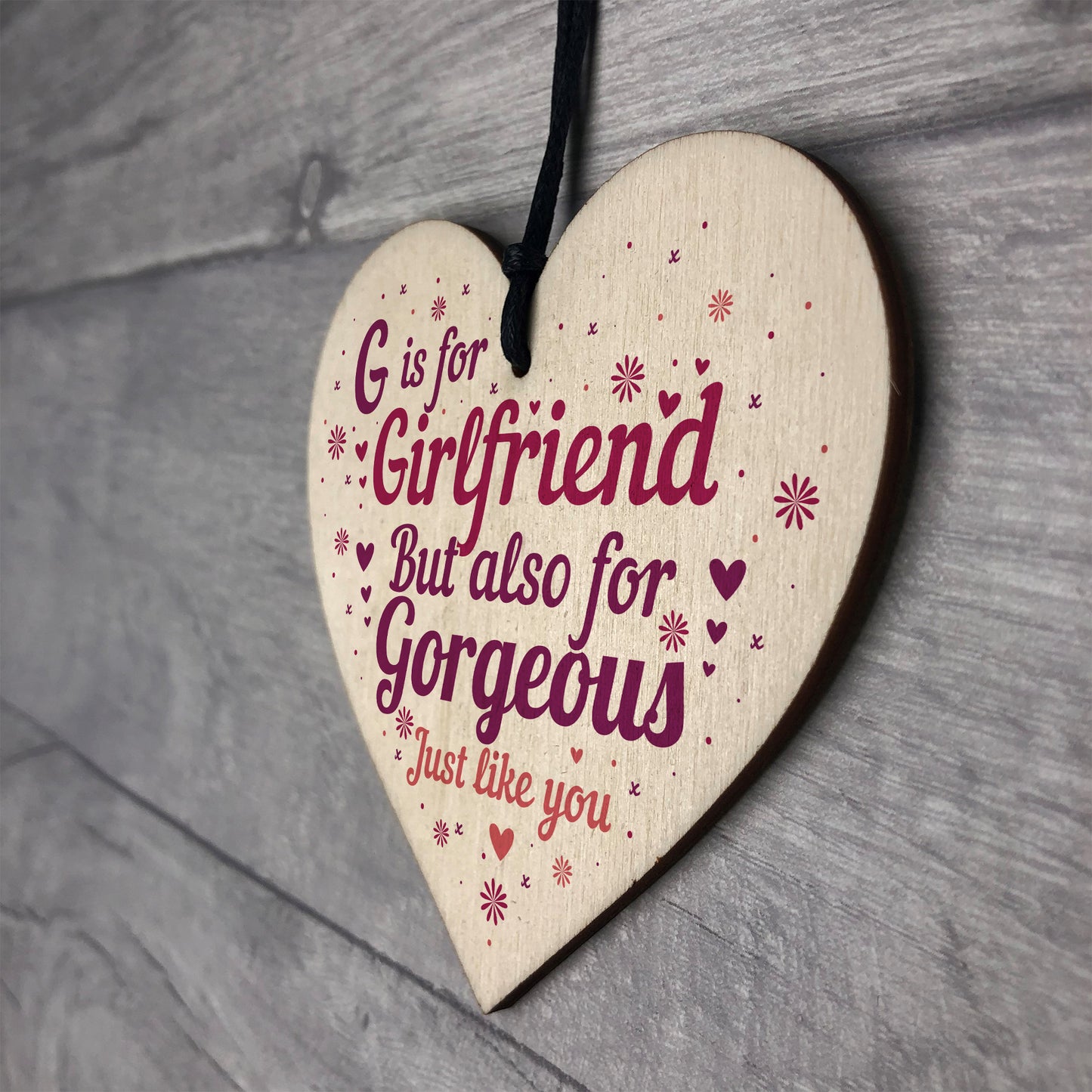 Girlfriend Boyfriend Gifts Wood Heart Relationship Anniversary