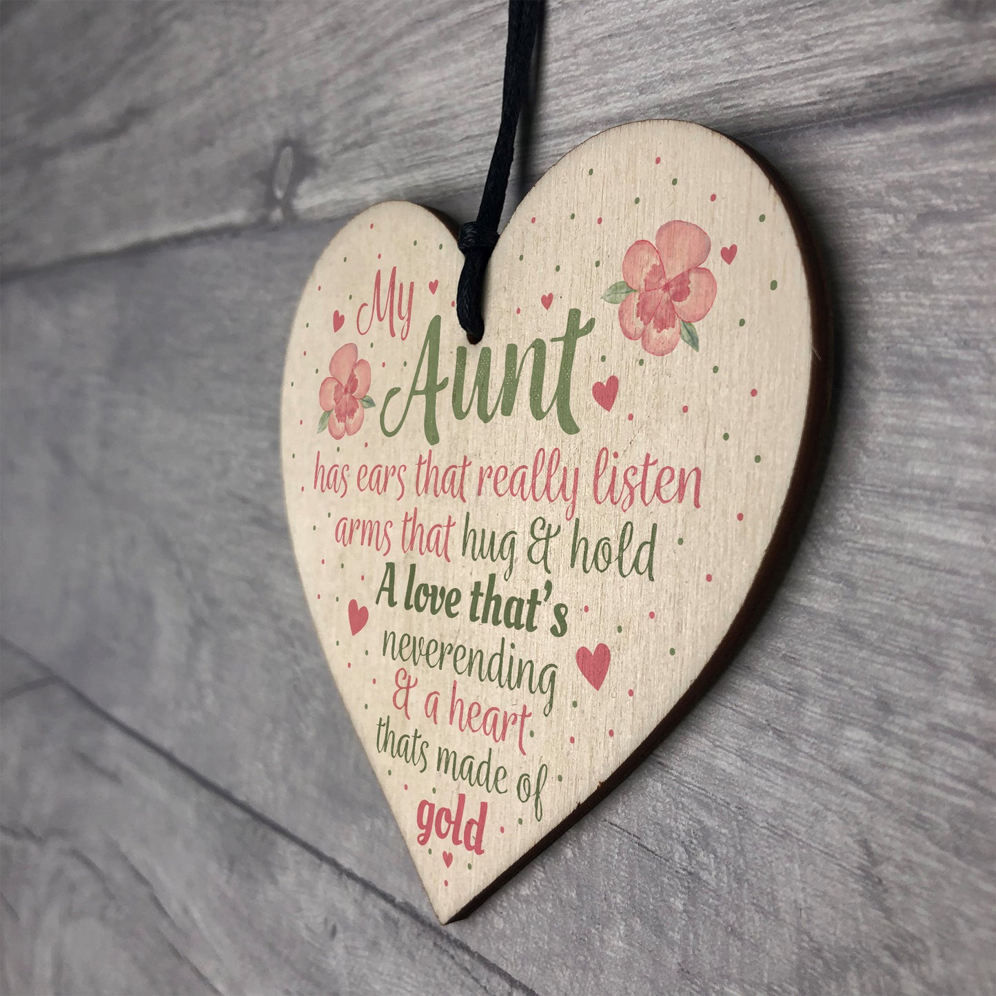 Best Friend Auntie Heart Gift Wood Chic Sign Birthday Keepsake