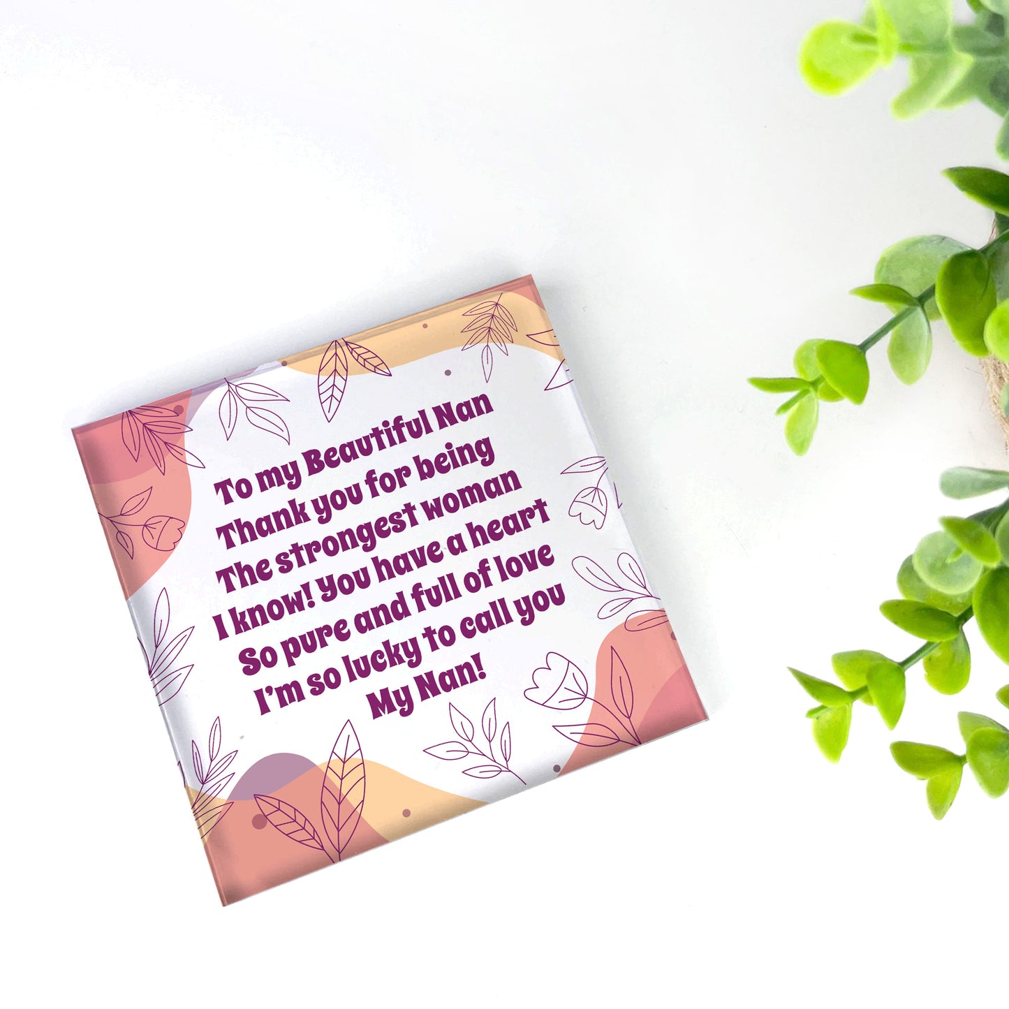 Nan Gift For Birthday Christmas Acrylic Block Special Nan Gifts