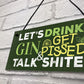 Novelty Gift For Gin Lovers Alcohol Man Cave Bar Plaque Gin Sign