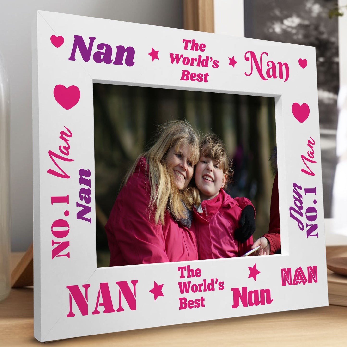 Novelty Nan Gift For Birthday Wooden Photo Frame Nan Photo Frame