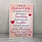 1st Wedding Anniversary Plaque Husband Wife Gift For Her Women