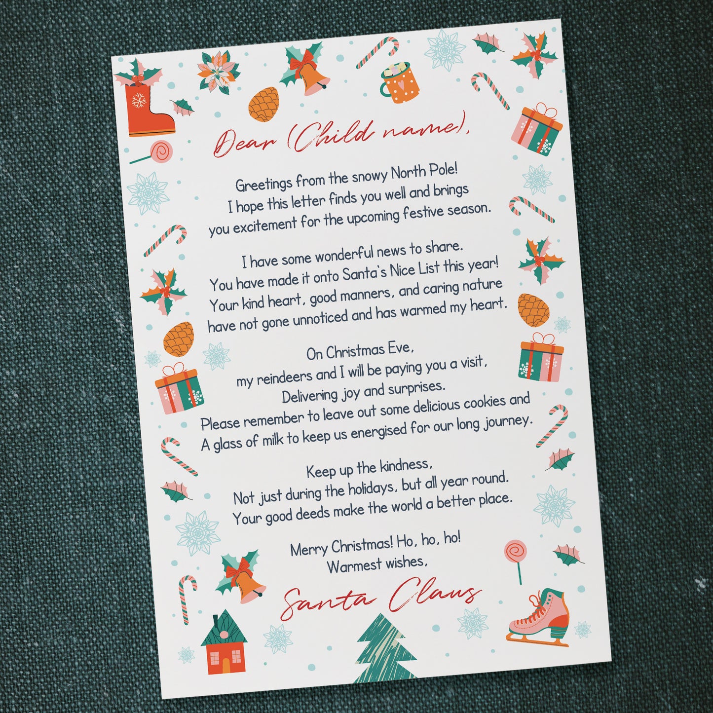 Personalised Santa Letter Letters From Santa For Daughter Son