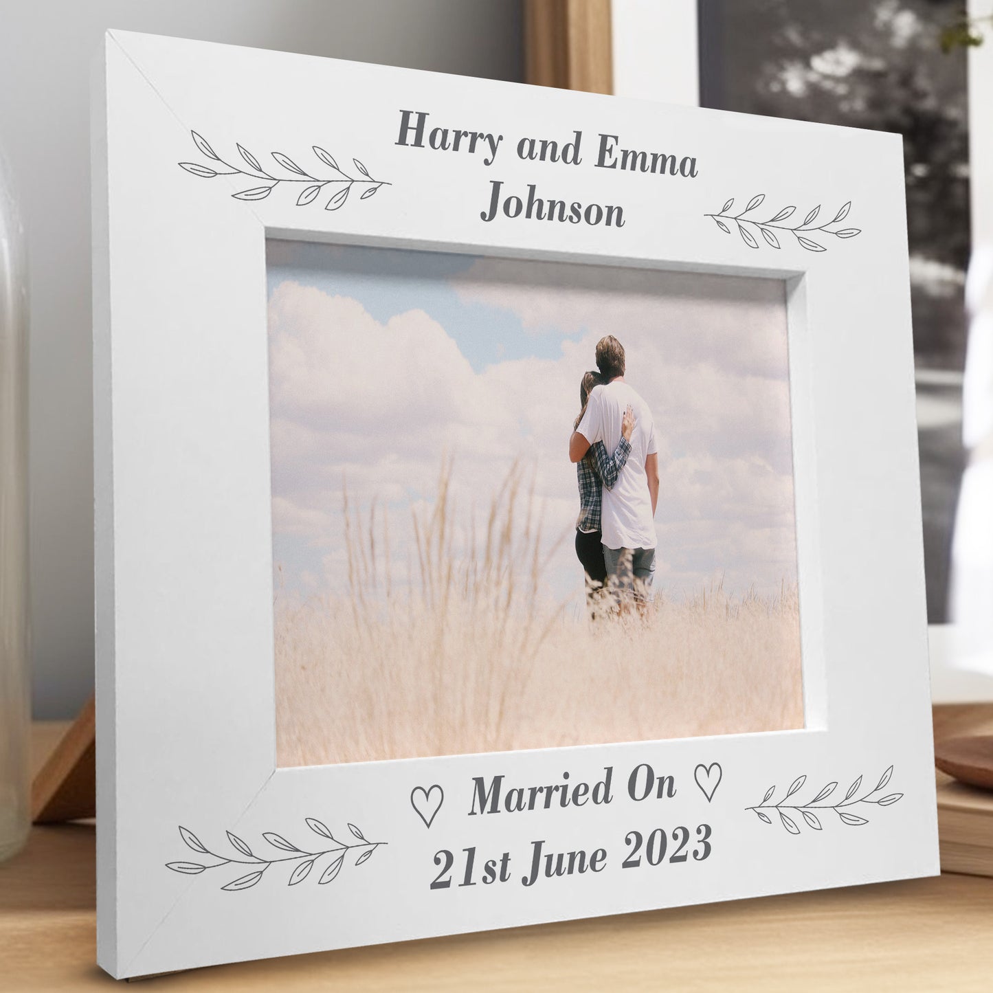 Wedding Day Gift Personalised Photo Frame Husband Wife Gift