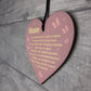 Beautiful Wooden Heart Mum Poem Mothers Day Gift For Mum