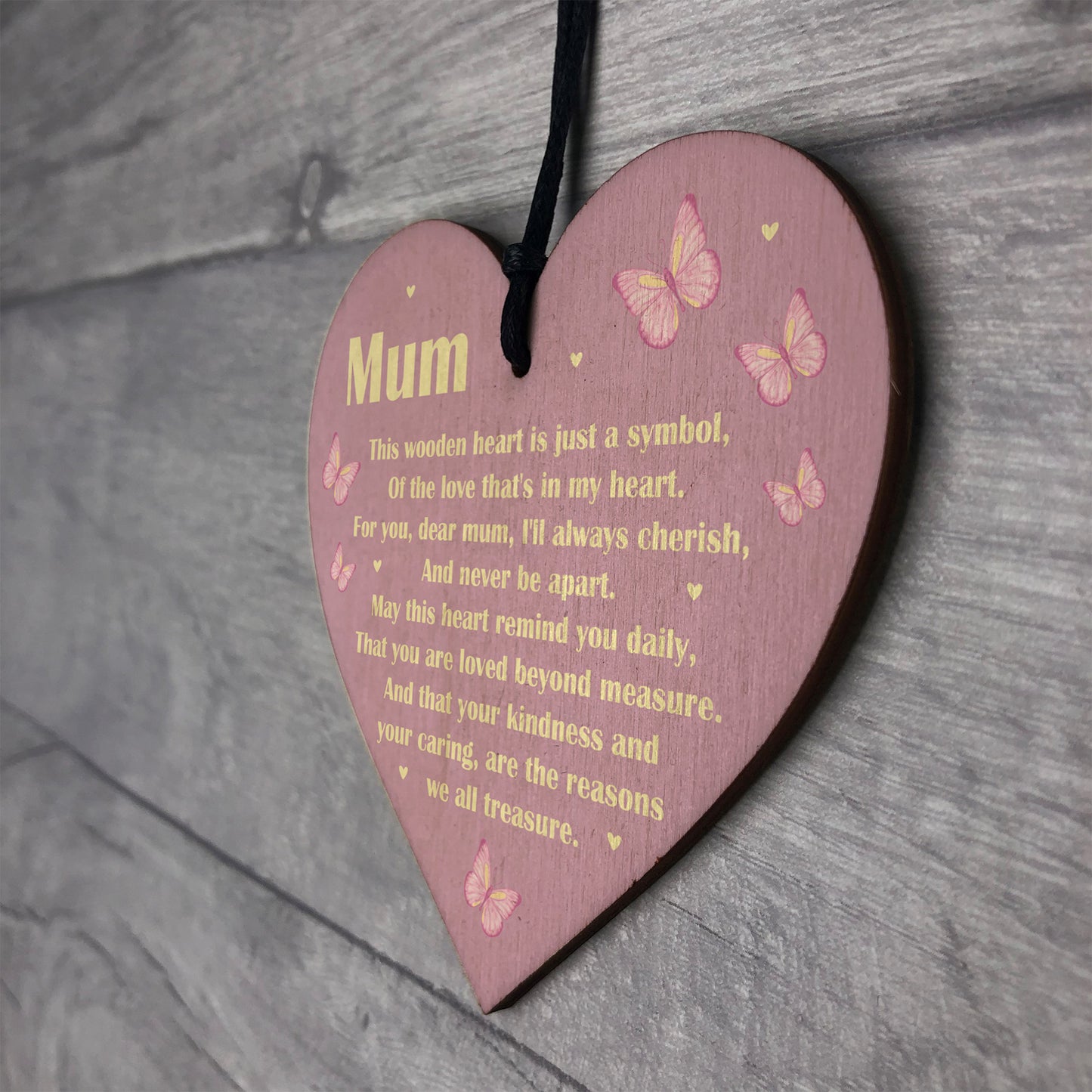 Beautiful Wooden Heart Mum Poem Mothers Day Gift For Mum