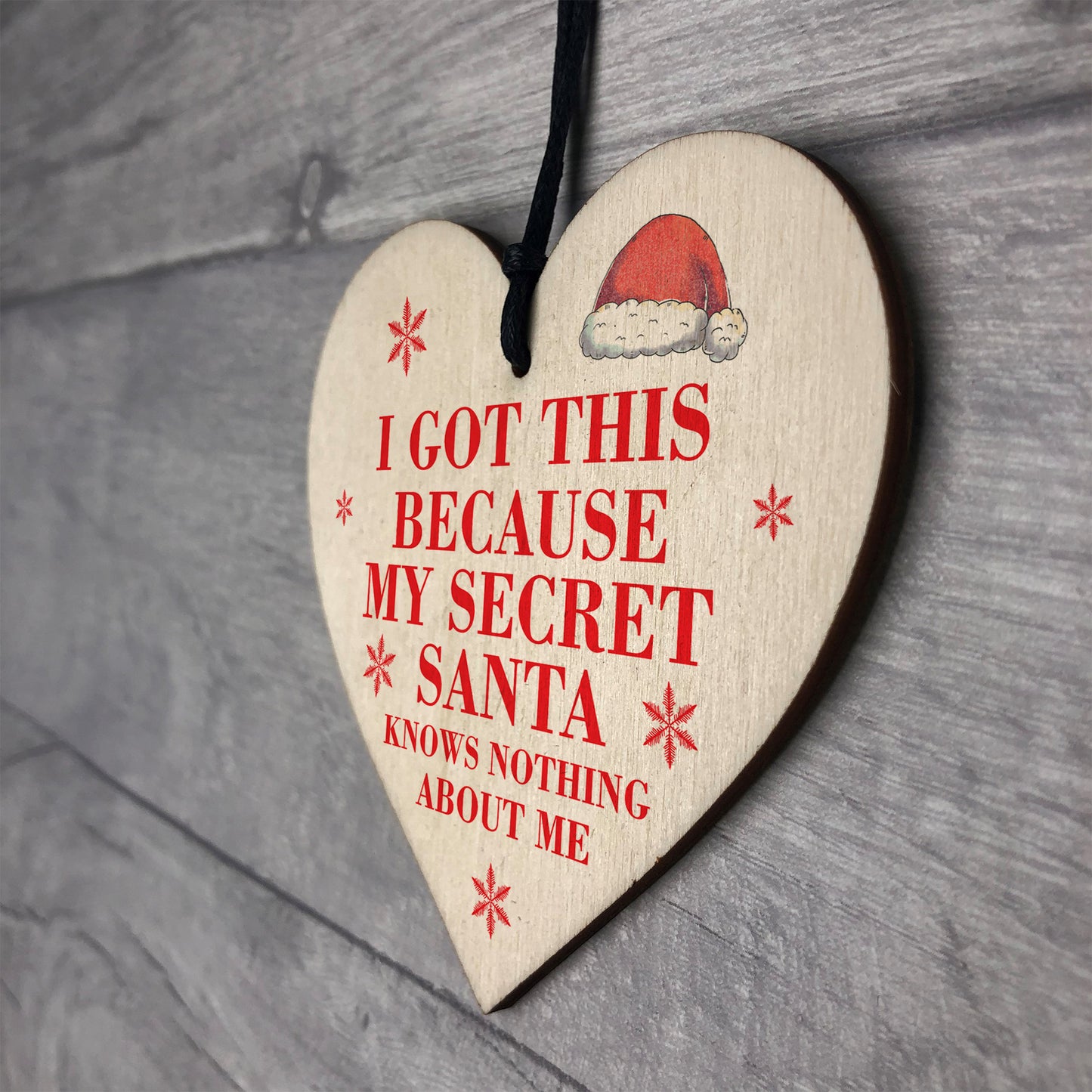 Secret Santa Gift Idea For Him Her Wood Heart Men Women