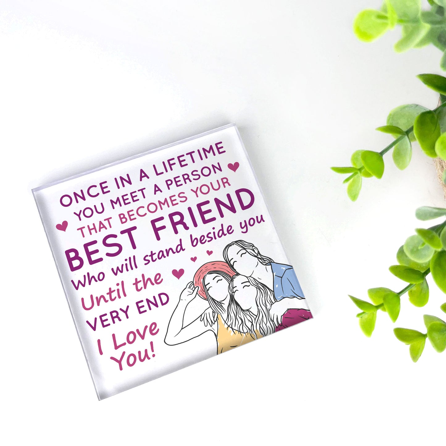 Best Friend Gifts For Christmas Acrylic Plaque Secret Santa