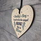 Daddys Boy Dad Memorial Heart Birthday Gifts For Garden Plaques