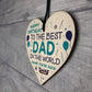Funny Happy Birthday Gift For Dad Wood Heart Dad Birthday Card