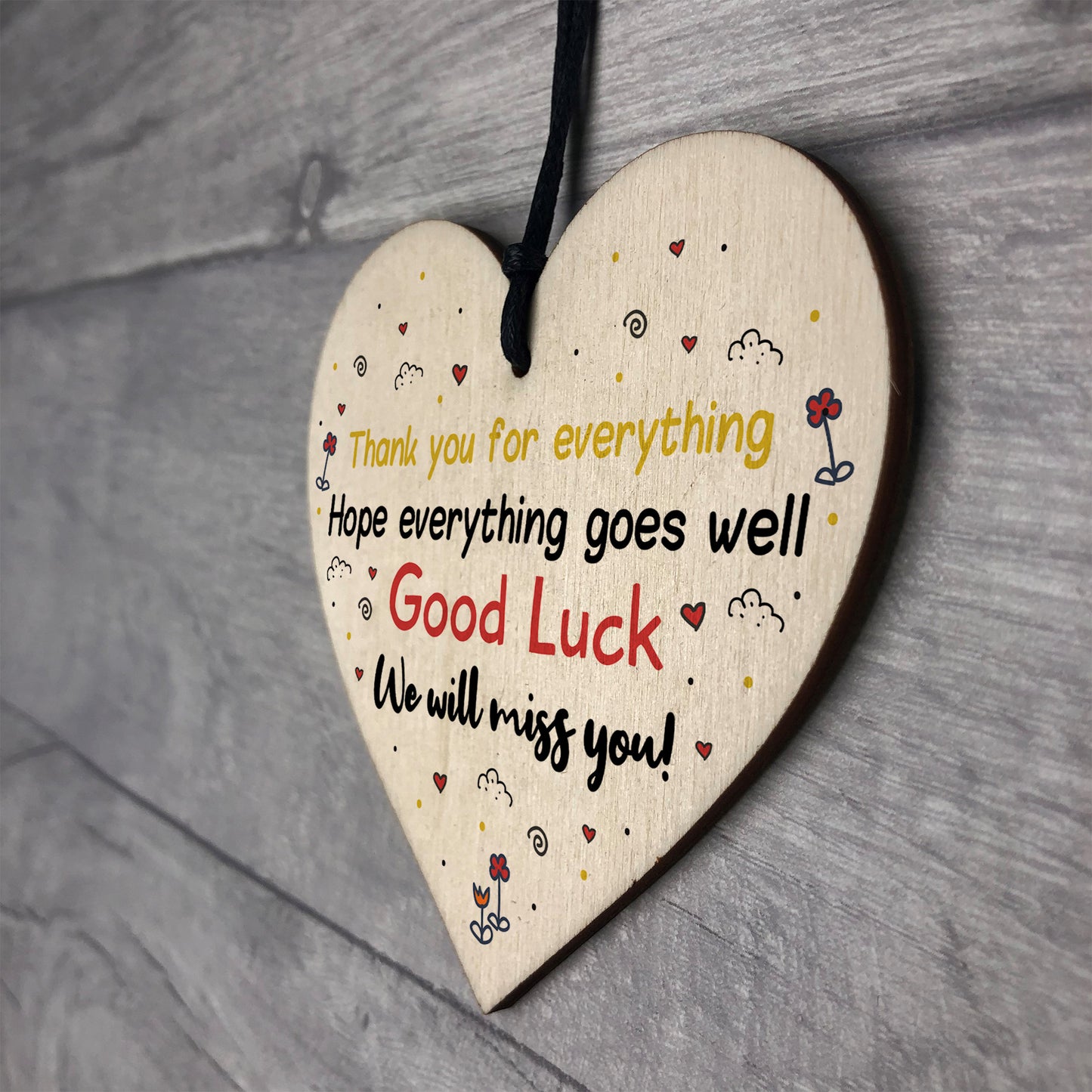 Wood Heart Gift For Colleague Friendship Gift Thank You Leaving