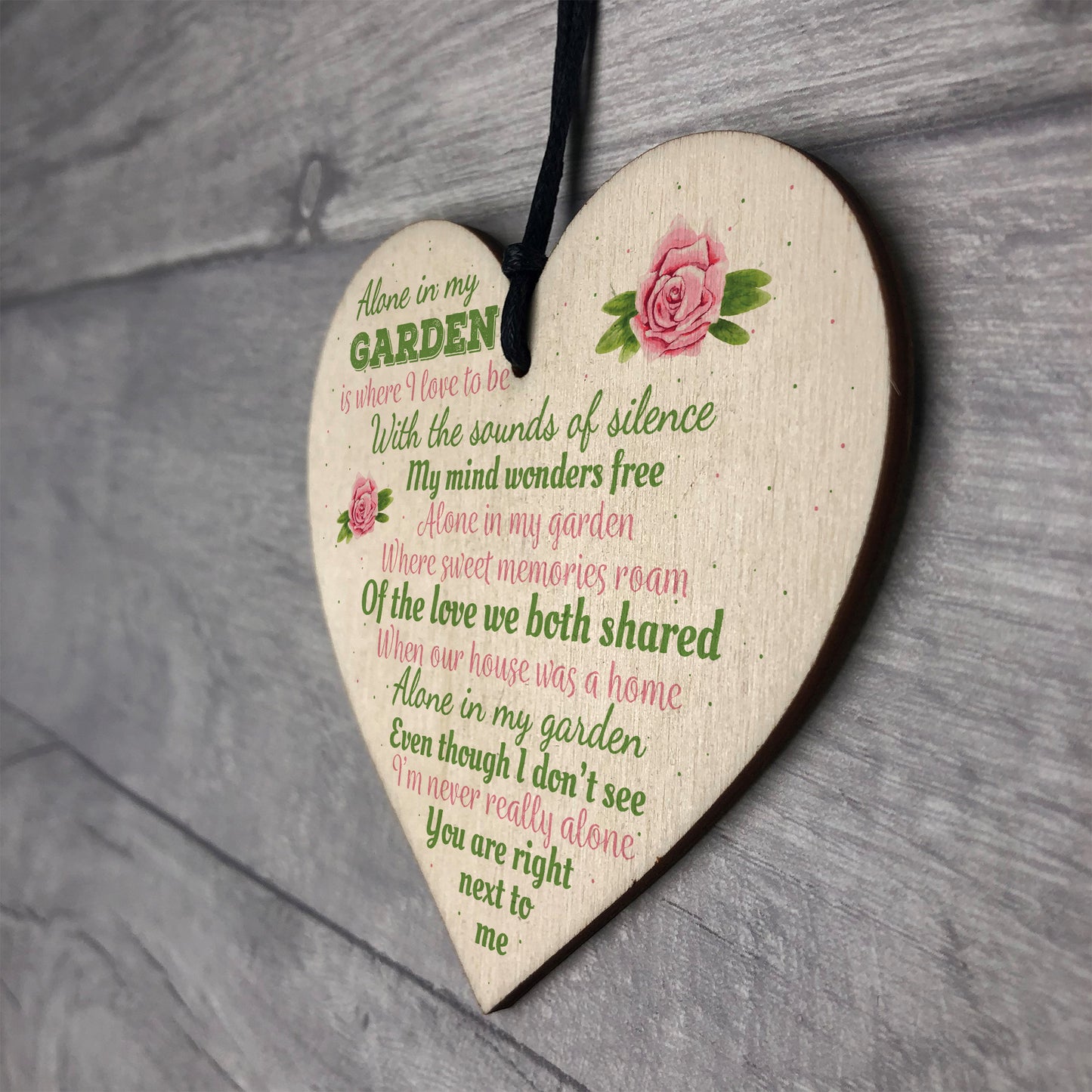My Garden Novelty Heart SummerHouse Memorial Sign Garden Shed