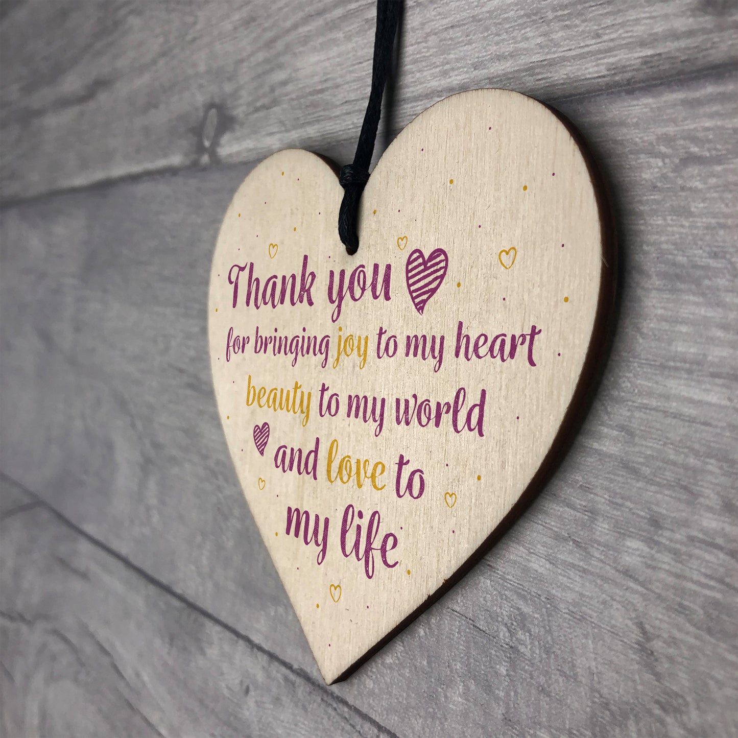 Thank You Gift Wedding Anniversary Gift Wood Heart Gift For Her