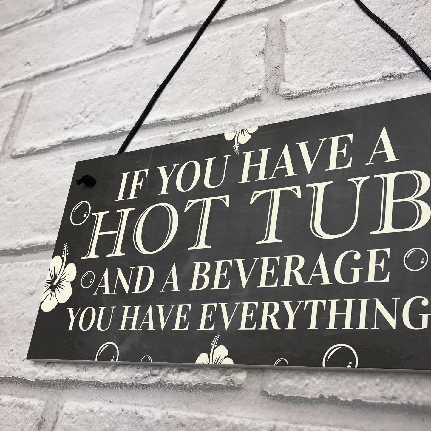 Hot Tub Sign Funny Garden Sign Summer House Plaque Alcohol Gift