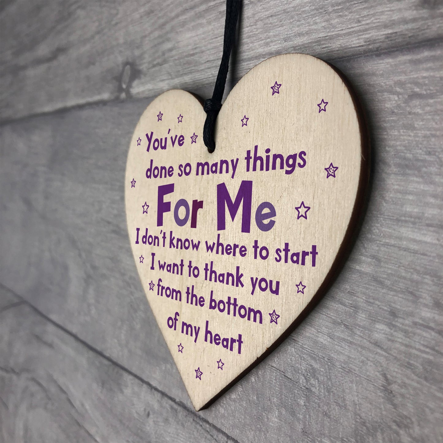 Special Thank You Friend Gift Wooden Heart Hanging Sign