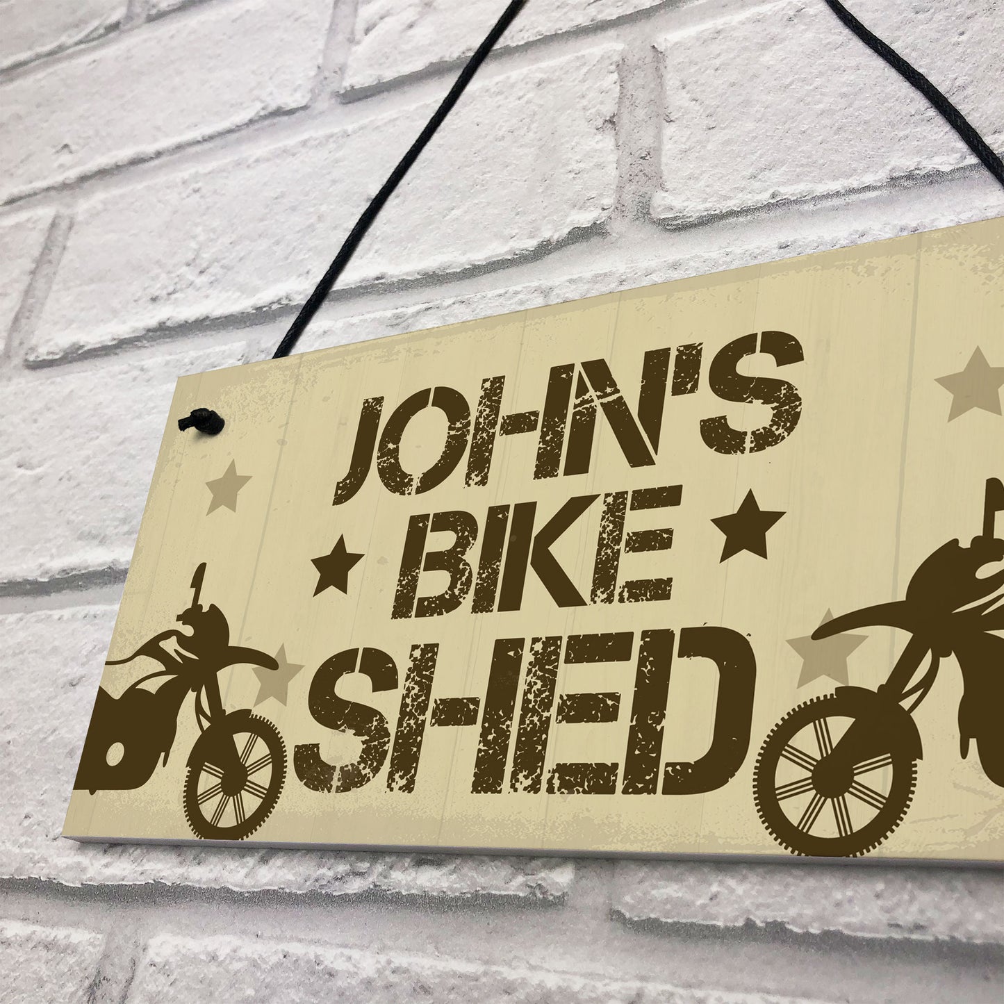 Personalised Biker Sign Motorcycle Gift For Dad Brother Son Bike
