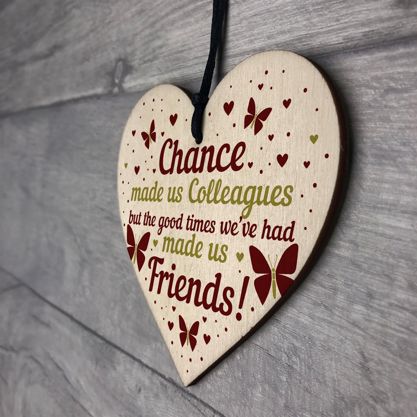 Colleague Leaving Gifts Wooden Heart Work Colleague Friendship