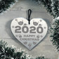 2020 Happy Christmas Lockdown Engraved Bauble Christmas Decor