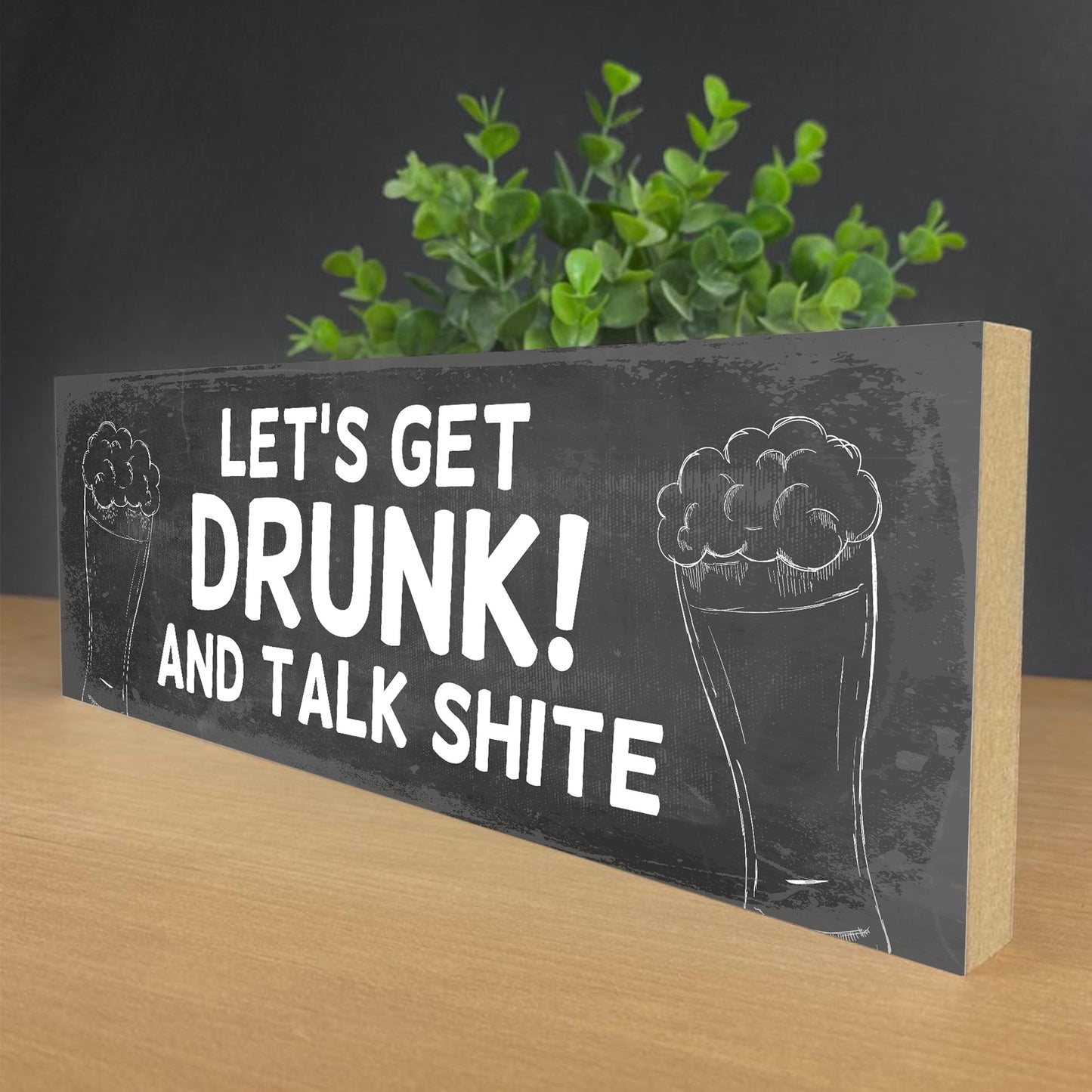 Funny Bar Sign Wooden Bar Sign Standing Plaque Man Cave Sign