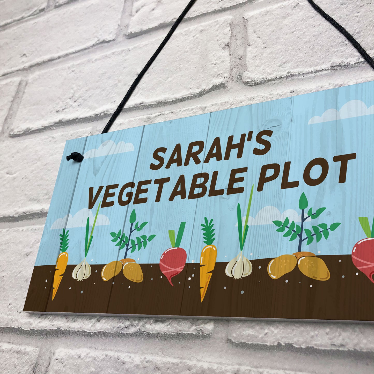 Novelty Vegetable Plot Sign For Garden Summerhouse Door Sign
