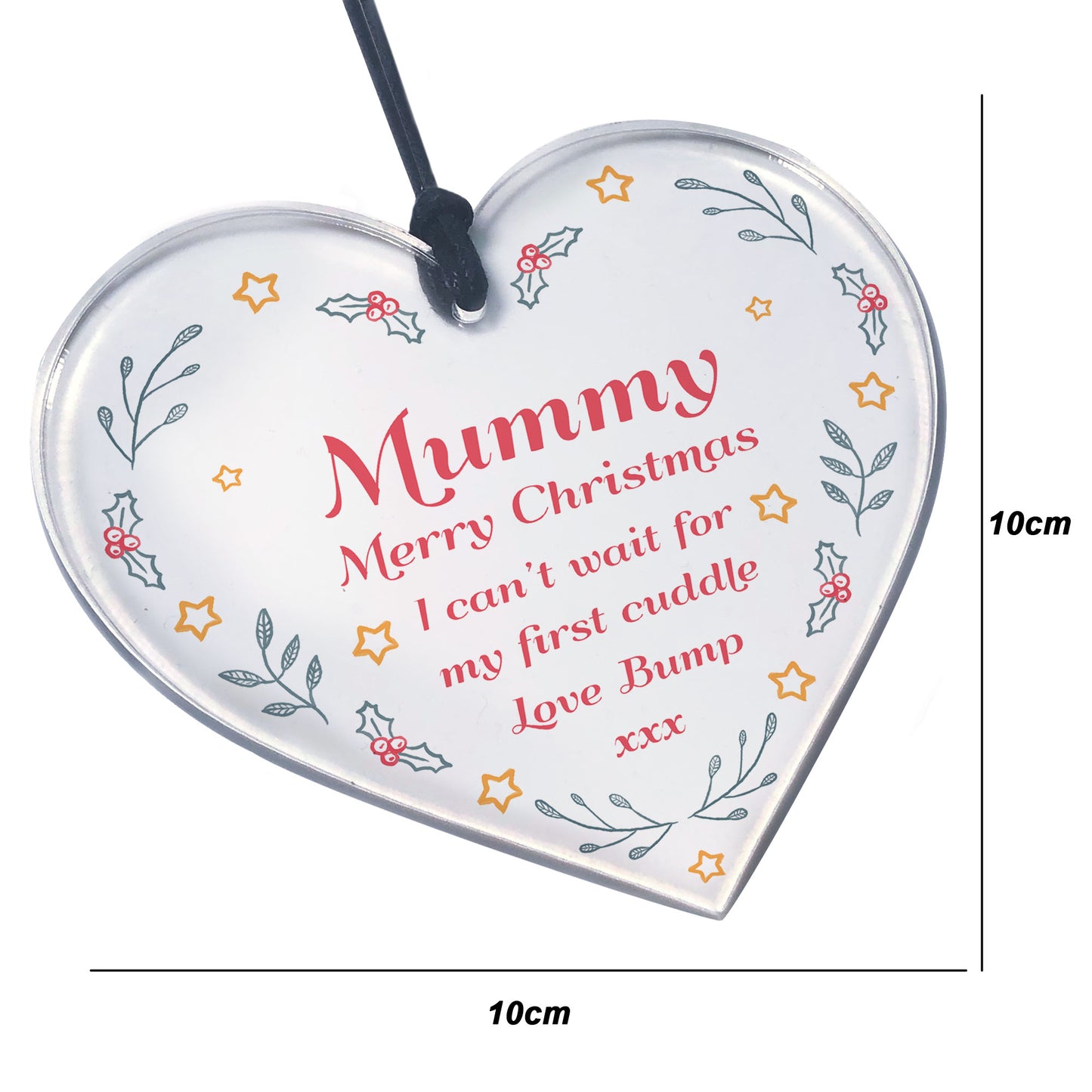 Bump Gift For Mummy Christmas Acrylic Heart Gifts For Mummy