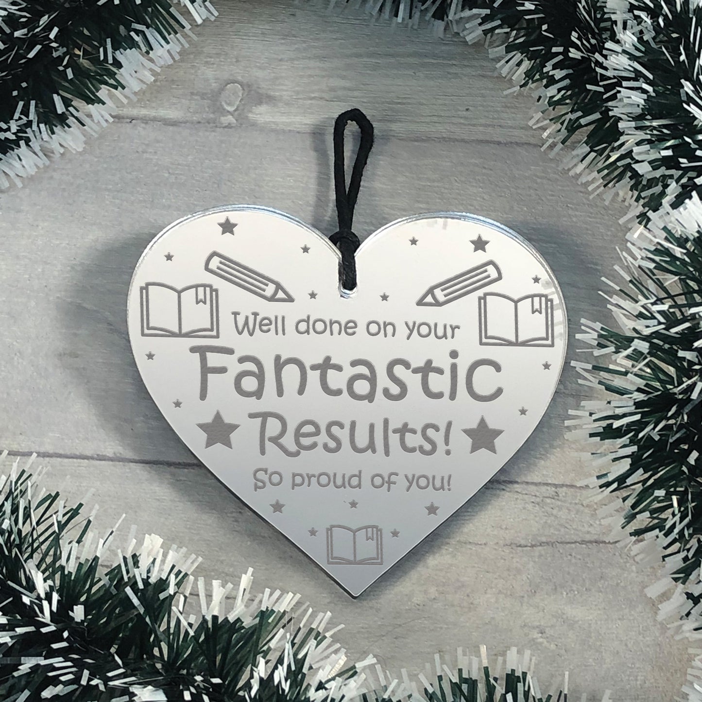 Congratulations Gift FANTASTIC Results Engraved Heart Daughter