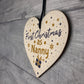First 1st Christmas As Nanny Tree Decoration Bauble Wooden Heart