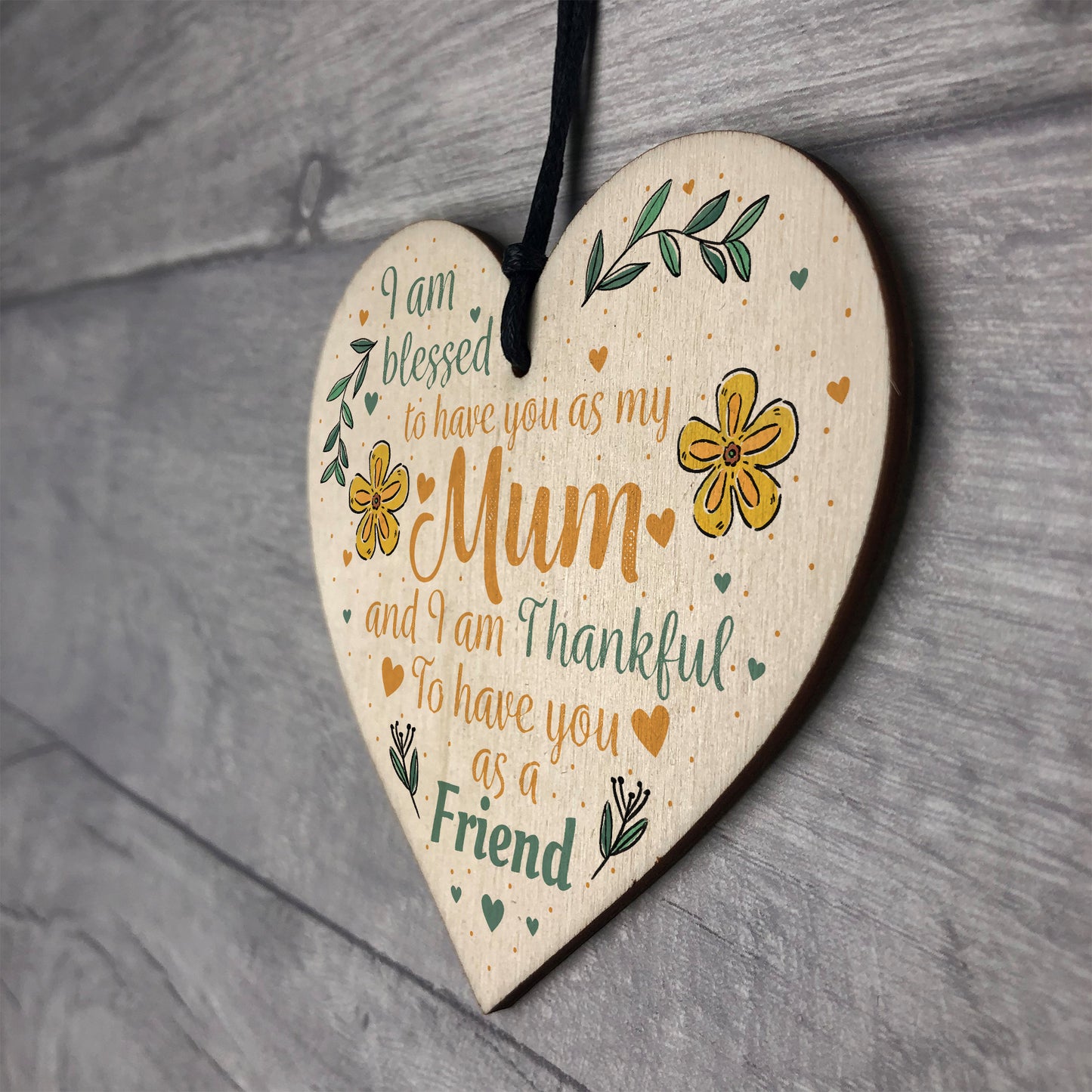 Gifts For Mum Mummy Gran Nanny Best Friend Plaque Wood Heart
