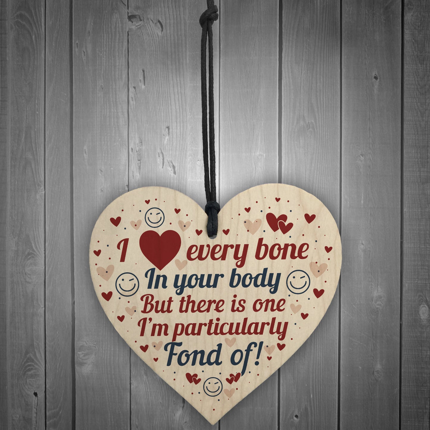 Funny Anniversary Cards For Him Card and Wooden Heart Set