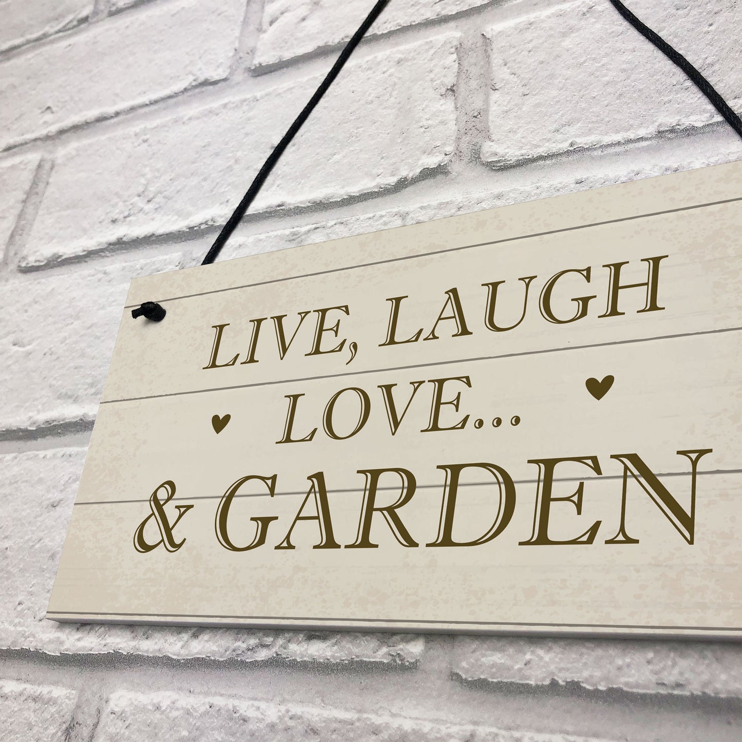 Live Love Laugh Hanging Garden Sign Novelty Plaque For Garden