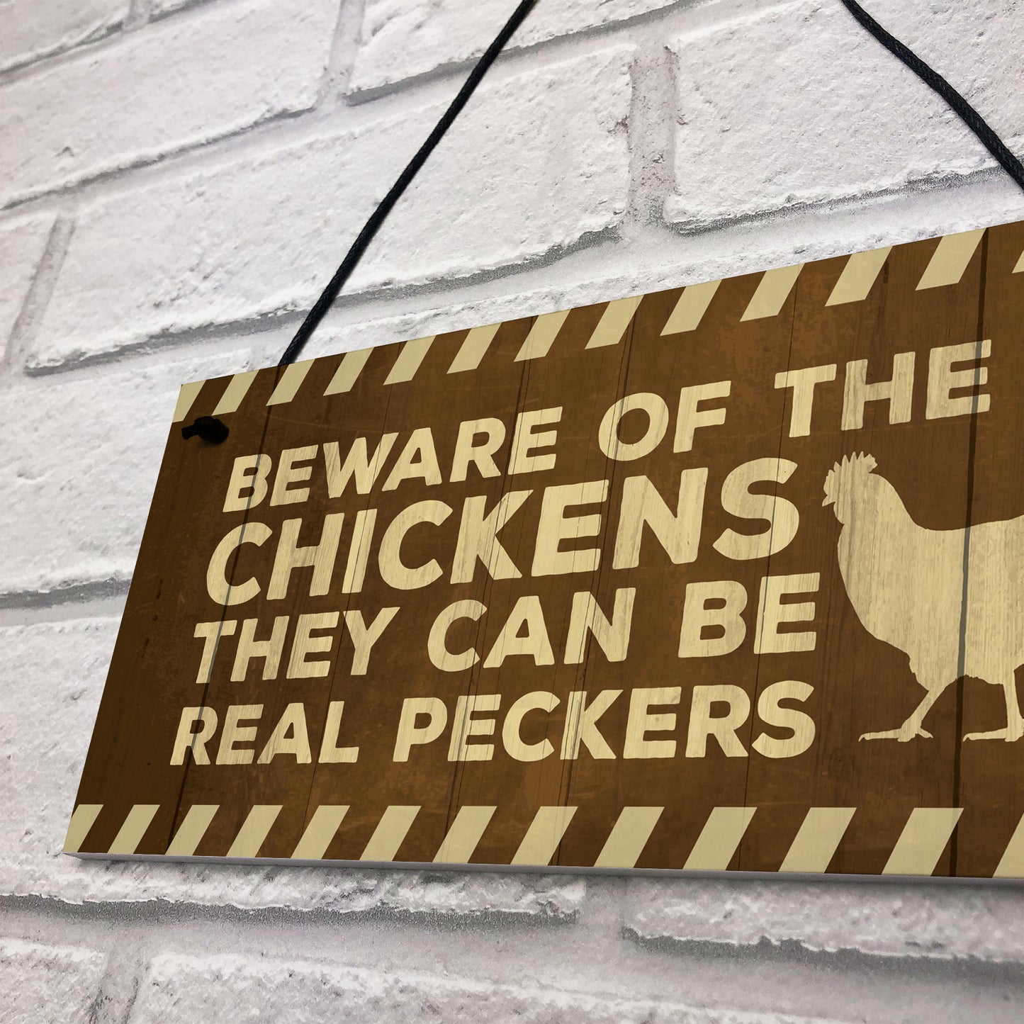 Beware Of The Chickens Sign Funny Chicken Coop Sign Home Plaque