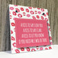 A Kiss To Say Poem Sign Gift for Valentines Day or Wedding