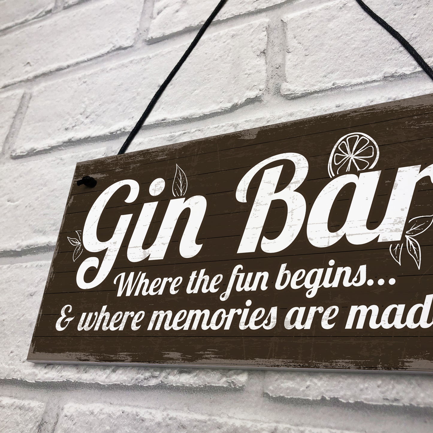 Gin Bar Sign Man Cave Bar Plaque Alcohol Novelty Shabby Gift