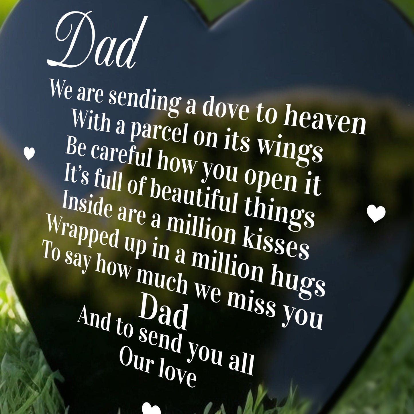 Dad Memorial Plaque Poem Grave Stake Ornament Remembrance Item