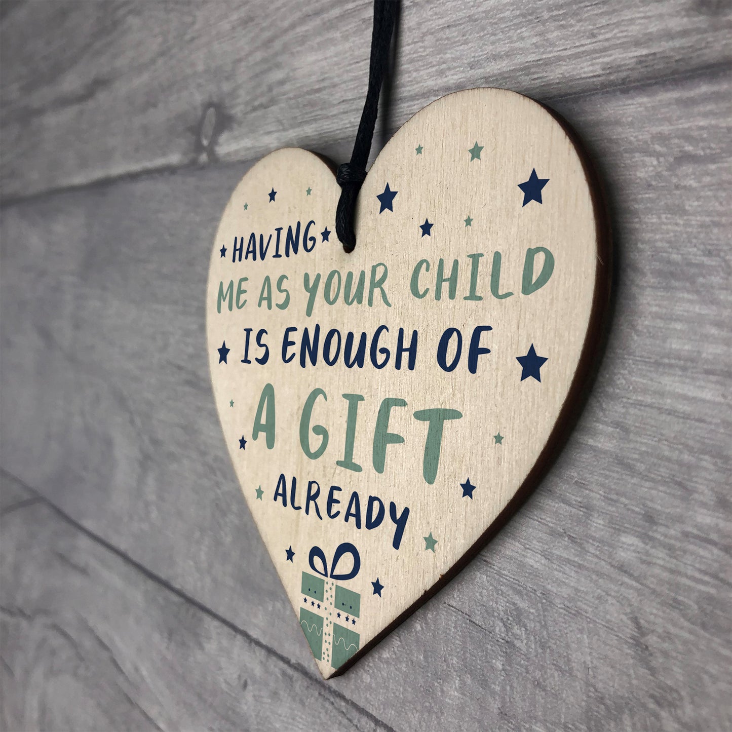 Funny Fathers Day Birthday Gift For Dad Wood Heart Daughter Son