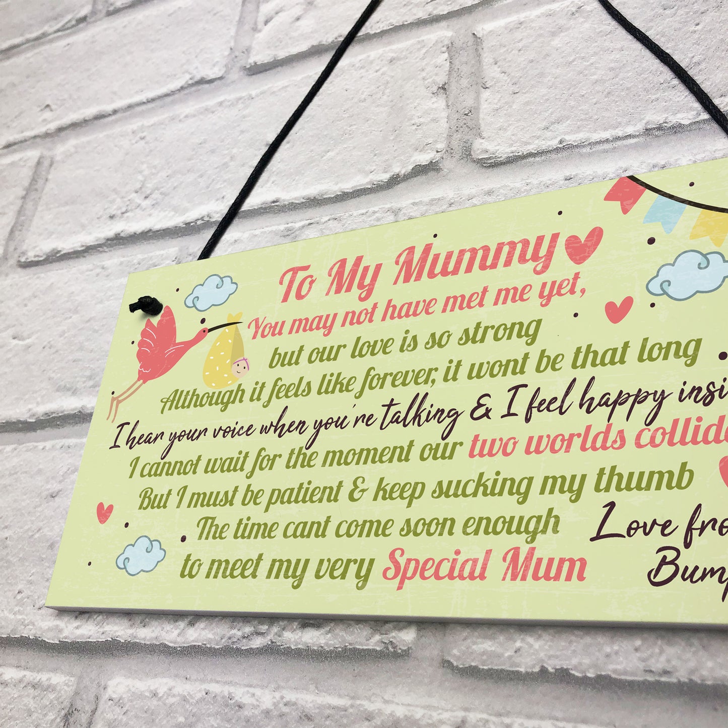 To My Mummy To Be Plaques Gifts From Bump BABY SHOWER Plaque