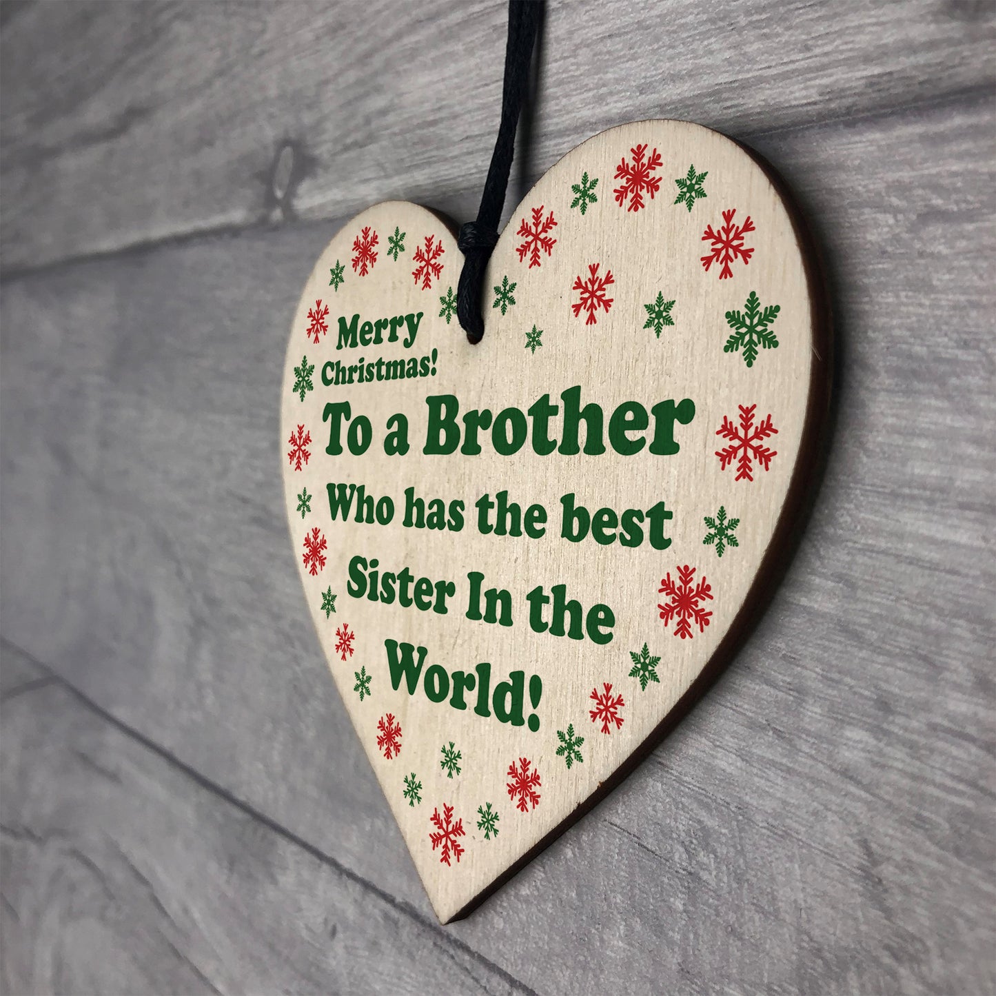 Merry Christmas Brother Novelty Gift From Sister Funny Decor